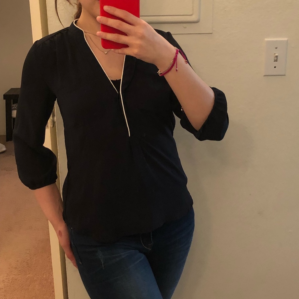 Dark blue H&M blouse.